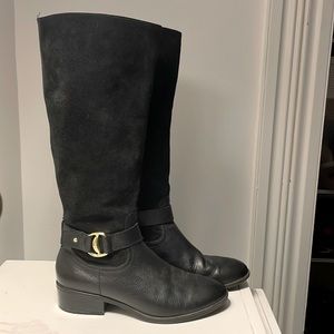 Old Money equestrian Ralph Lauren Micah Riding Boots Size 7.5 black suede